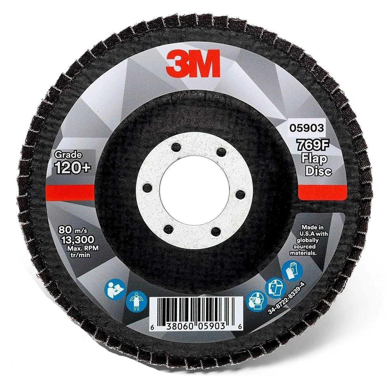 3M Disco Lamellare 769F Grana 120  Diametro 115mm alta resa