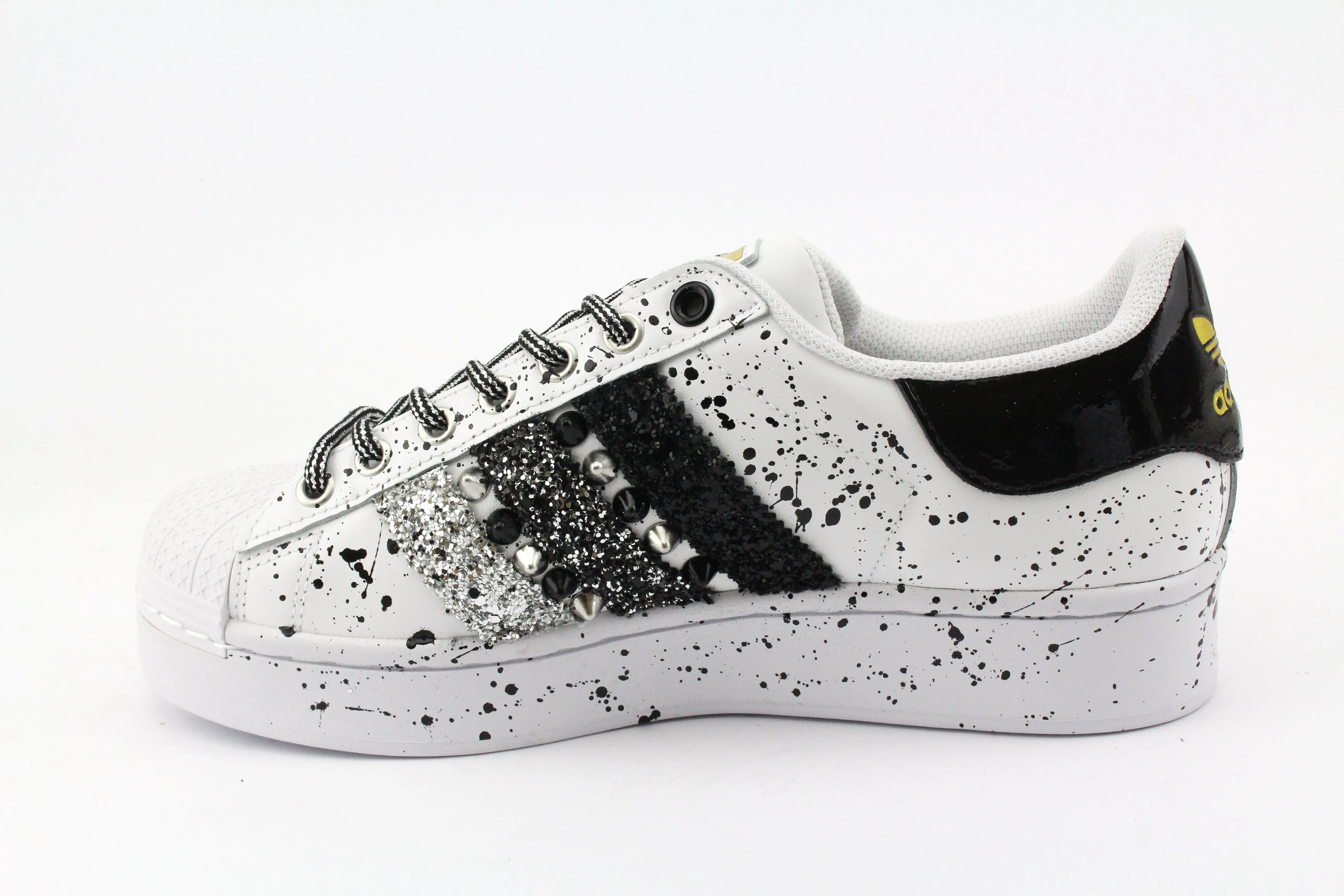 Adidas Superstar Bold Glitter Silver Borchie & Vernice