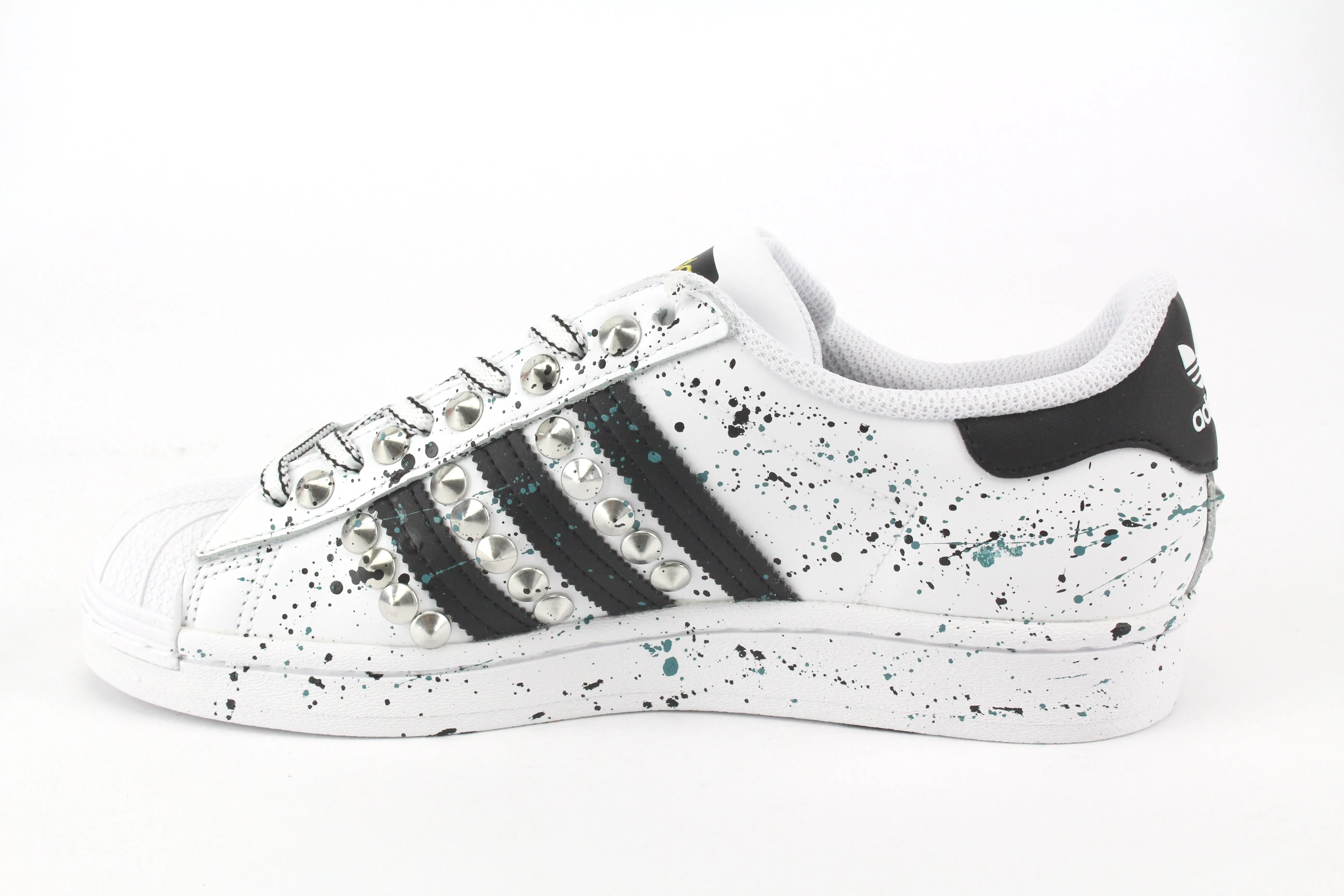 Adidas Superstar Silver Borchie & Vernice Petrolio