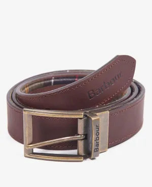 BARBOUR - CINTURA REVERSIBLE TARTAN LEATHER BELT