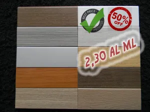 Battiscopa passacavo 1,5x8x240cm in MDF pacco da 96 metri lineari