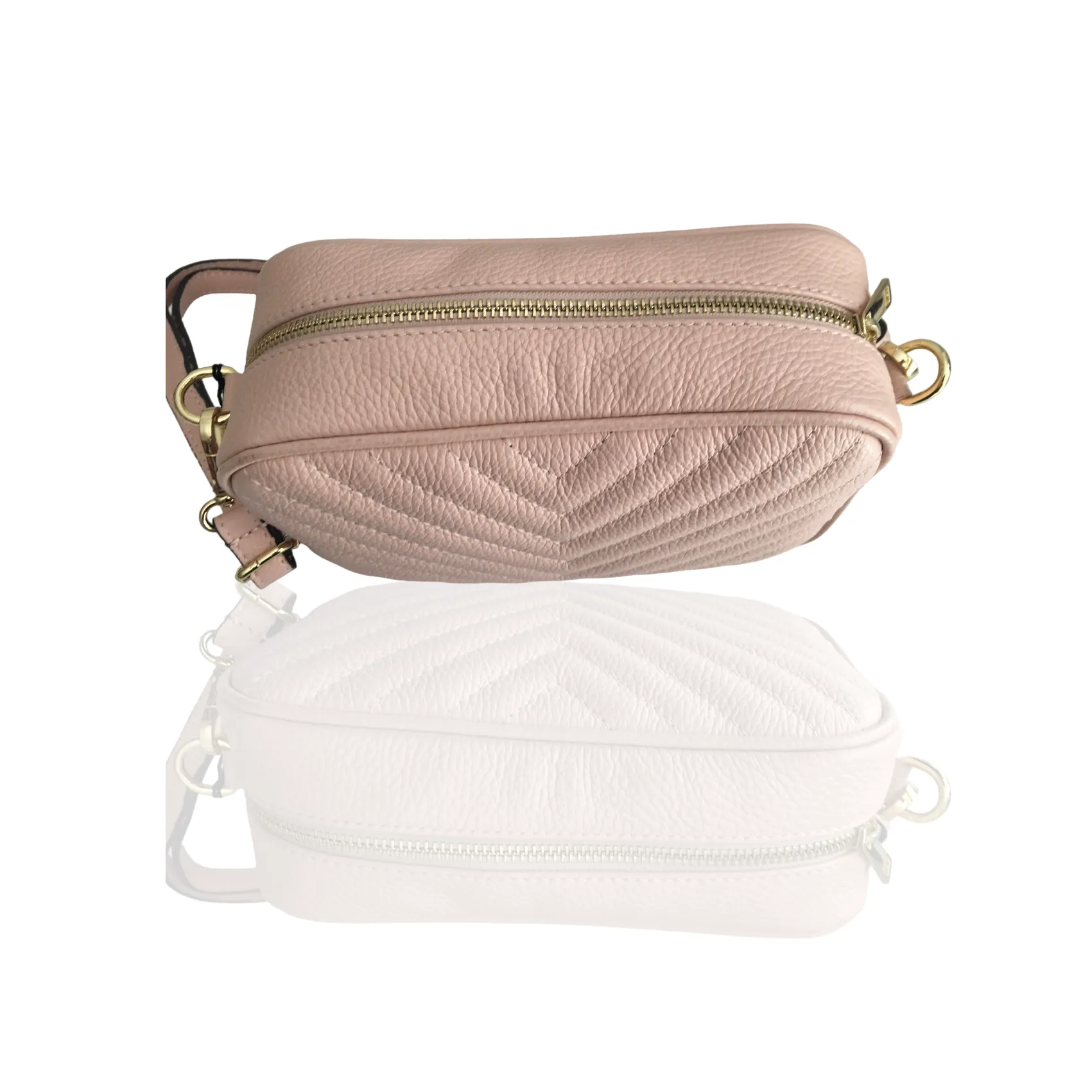 Borsa Margot Louise rosa in vera pelle made in Italy