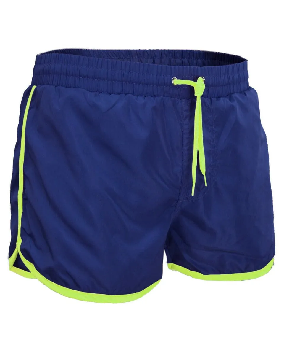 Costume Uomo Con Elastico Boxer Mare Pantaloncino Corto Blu GIOSAL-SU1213A