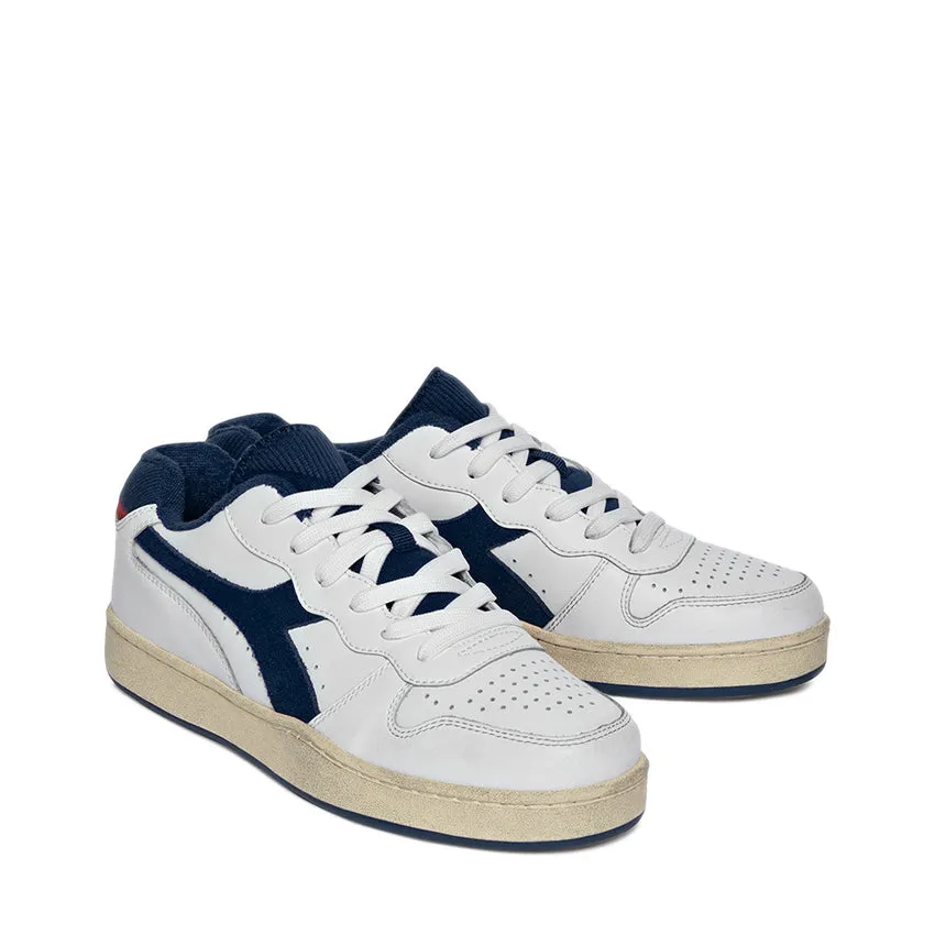 DIADORA SNEAKERS MI BASKET LOW BIANCO-BLU