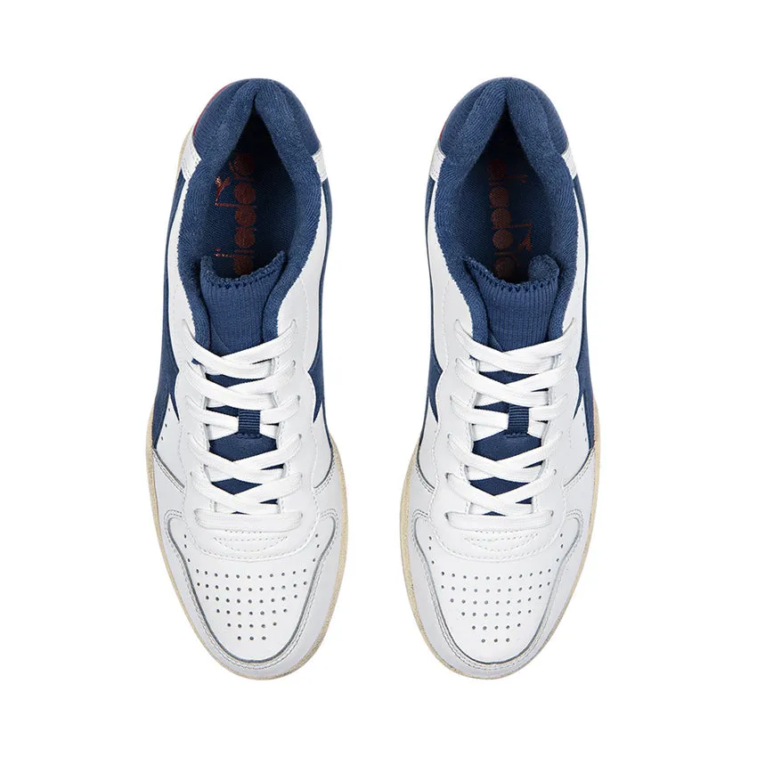 DIADORA SNEAKERS MI BASKET LOW BIANCO-BLU