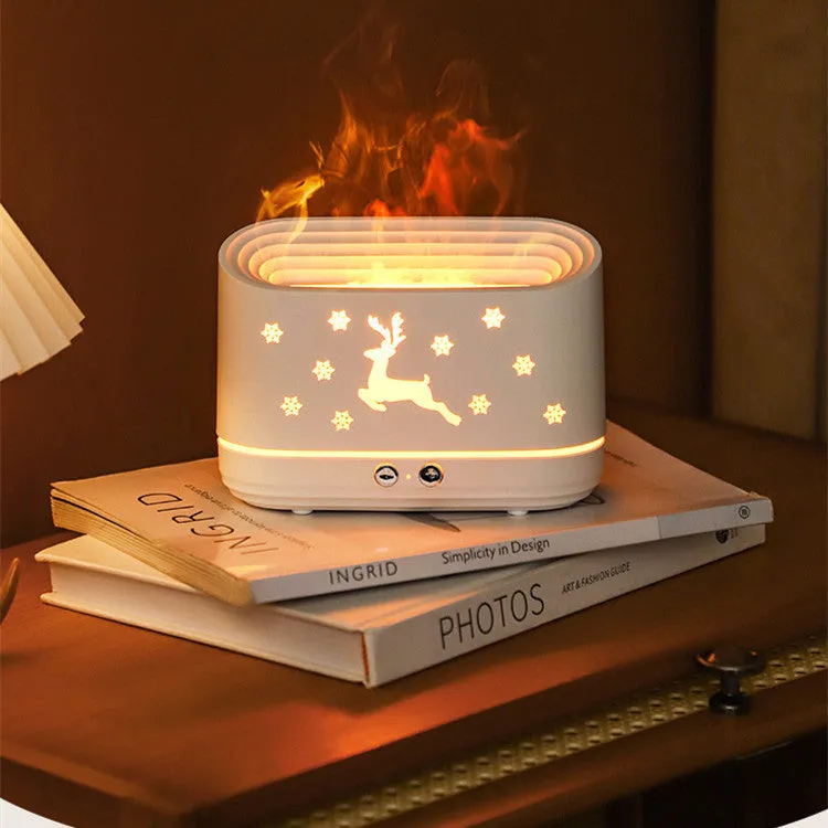 Diffusore Umidificatore Elk a Fiamma: Lampada Atmosferica per Decorazioni Natalizie