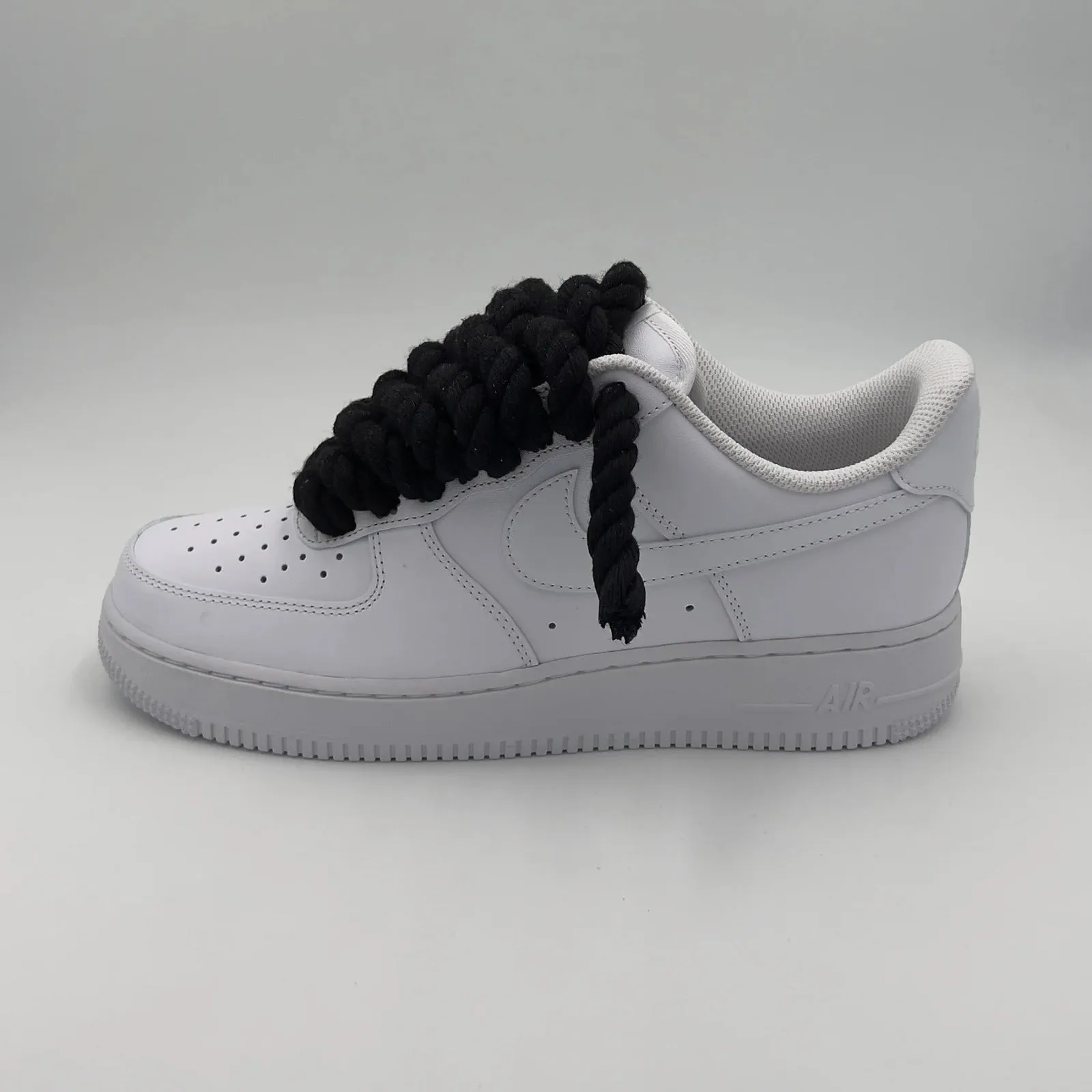 Nike Air Force 1 White Rope Laces Black