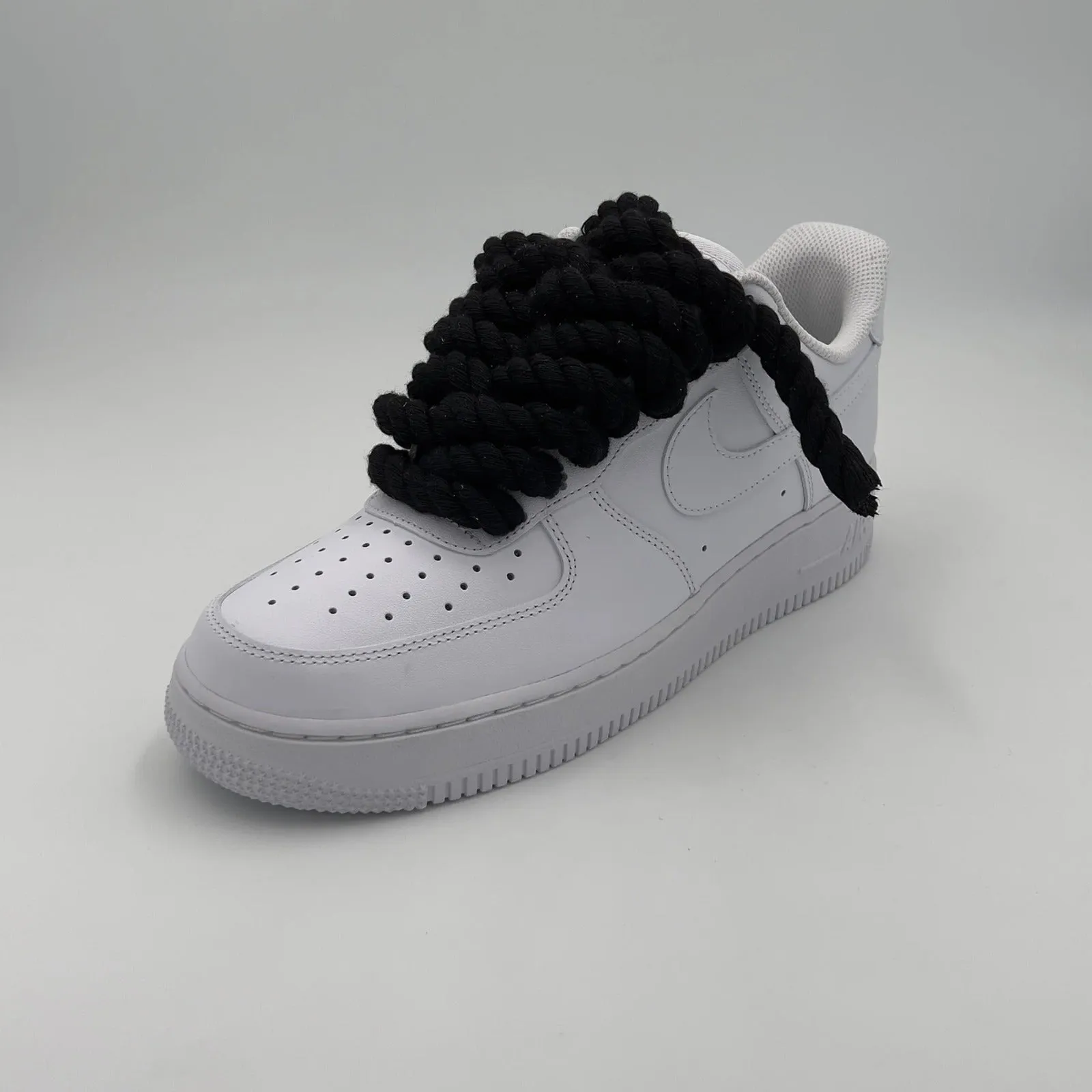 Nike Air Force 1 White Rope Laces Black