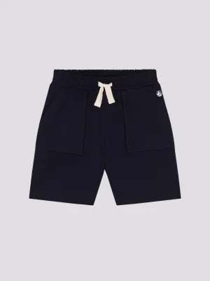 SHORTS BLU IN COTONE