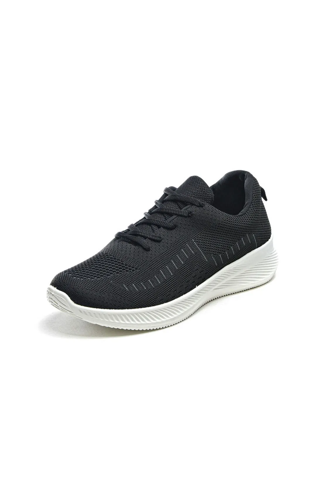 UrbanVibe Sneakers - Sportive - Lace-Up Closure - Black